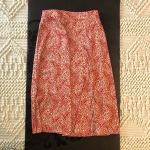 Anne Taylor A-Line Mid Length Skirt w Slit